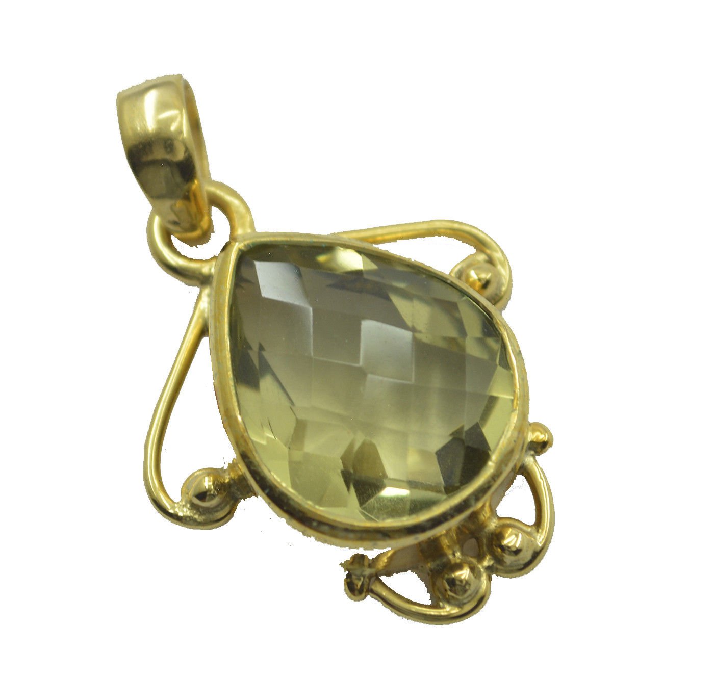 captivating Lemon Quartz Gold Plated Yellow Pendant Fashion ordinary US