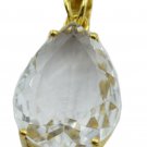 grand Crystal Quartz Gold Plated White Pendant Fashion india US