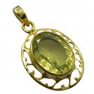 fine-looking Lemon Quartz Gold Plated Yellow Pendant Fashion jaipur US