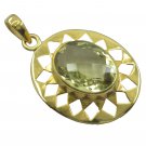 handsome Lemon Quartz Gold Plated Yellow Pendant Glass india US