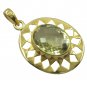 handsome Lemon Quartz Gold Plated Yellow Pendant Glass india US