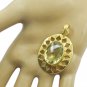 handsome Lemon Quartz Gold Plated Yellow Pendant Glass india US