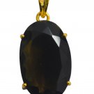 classy Smoky Quartz Gold Plated Brown Pendant Fashion simply US