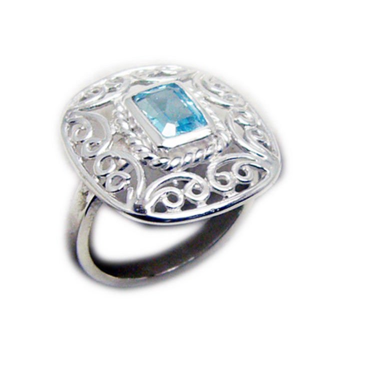classy Blue Topaz 925 Sterling Silver Blue Ring Natural india US