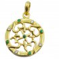 charming Emerald CZ Gold Plated Green Pendent Fashion usually US