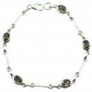 grand Smoky Quartz 925 Sterling Silver Brown Bracelet genuine gemstone US