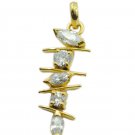 gorgeous White CZ Gold Plated White Pendent Fashion jewelry US