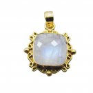gorgeous Rainbow Moonstone Gold Plated White Pendant Fashion wholesales US