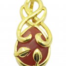 adorable Red Onyx Gold Plated Red Pendant Glass gemstones US