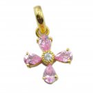 excellent Pink CZ Gold Plated Pink Pendent Fashion Designer US