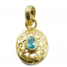 splendiferous blue topaz cz Gold Plated Blue Pendent Fashion wholesales US