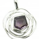 exquisite Amethyst 925 Sterling Silver Purple Pendant Natural india US