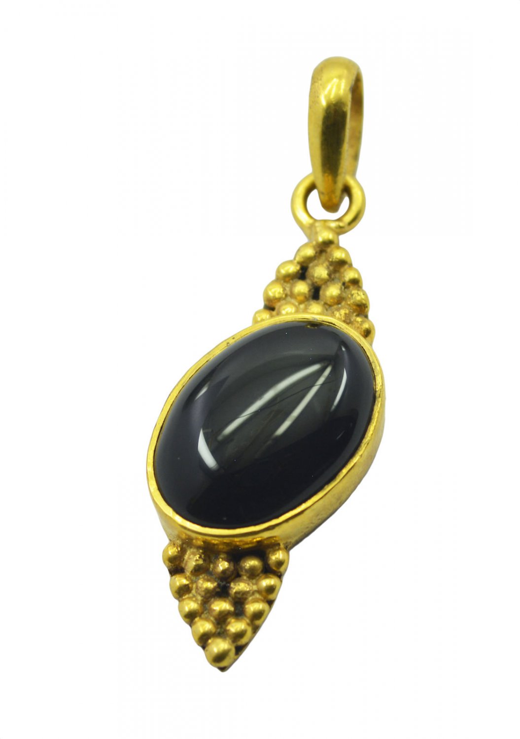 fascinating Black Onyx Gold Plated Black Pendant Fashion jaipur US