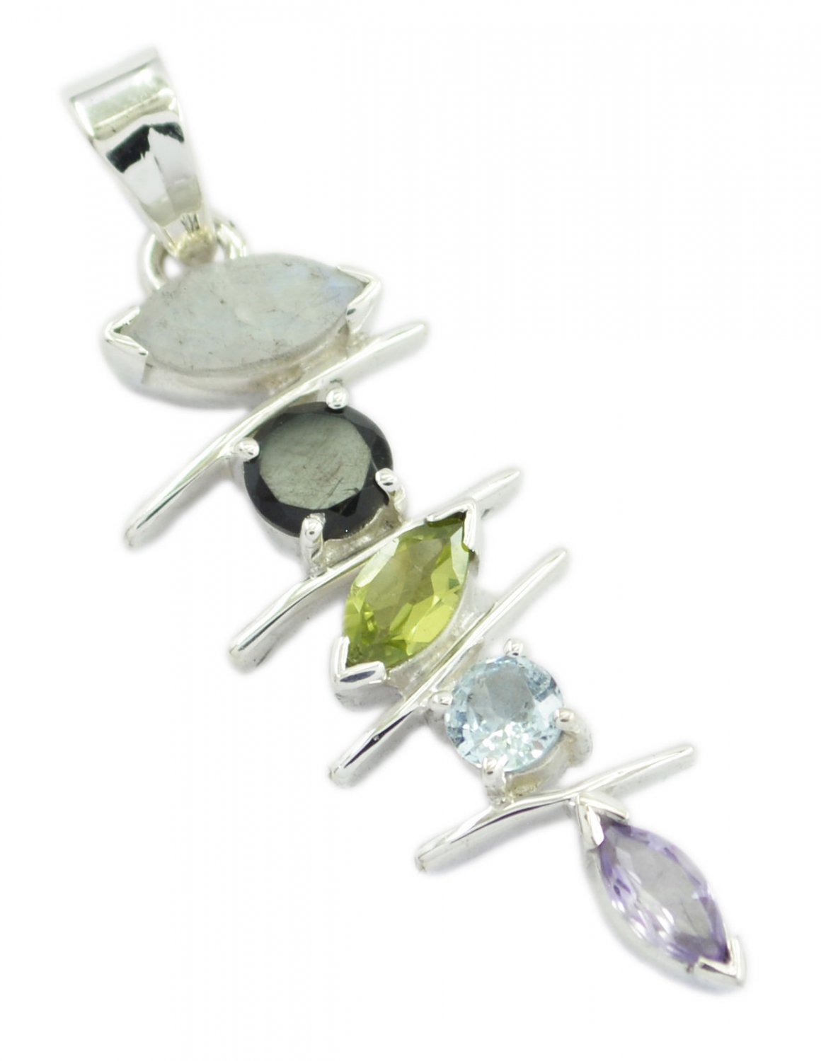 appealing Multi 925 Sterling Silver Multi Pendant Natural regular US