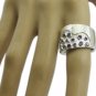 adorable genuine Amethyst Purple Gemstones Silver Ring gift father's day US SZ 9