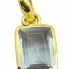 fine Blue Topaz CZ Gold Plated Blue Pendant Glass exporter US