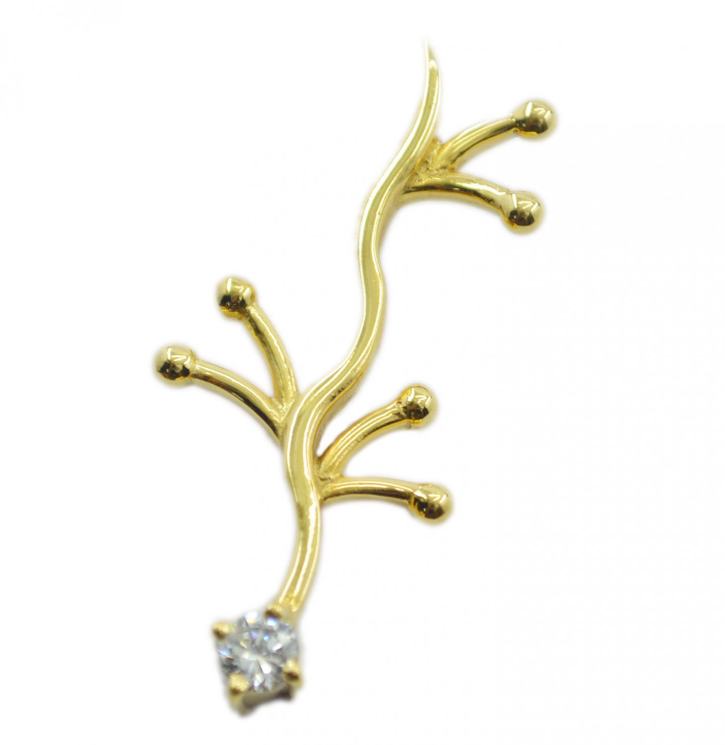 resplendent White CZ Gold Plated White Pendent Fashion gemstones US