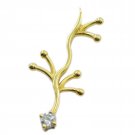 resplendent White CZ Gold Plated White Pendent Fashion gemstones US