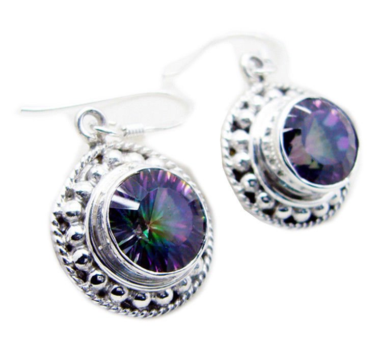 captivating Mystic Quartz 925 Sterling Silver Multi Earring genuine gemstone US