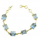 pleasing Tanzanite CZ Gold Plated Blue Bracelet Natural supplies US gift