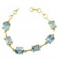 pleasing Tanzanite CZ Gold Plated Blue Bracelet Natural supplies US gift