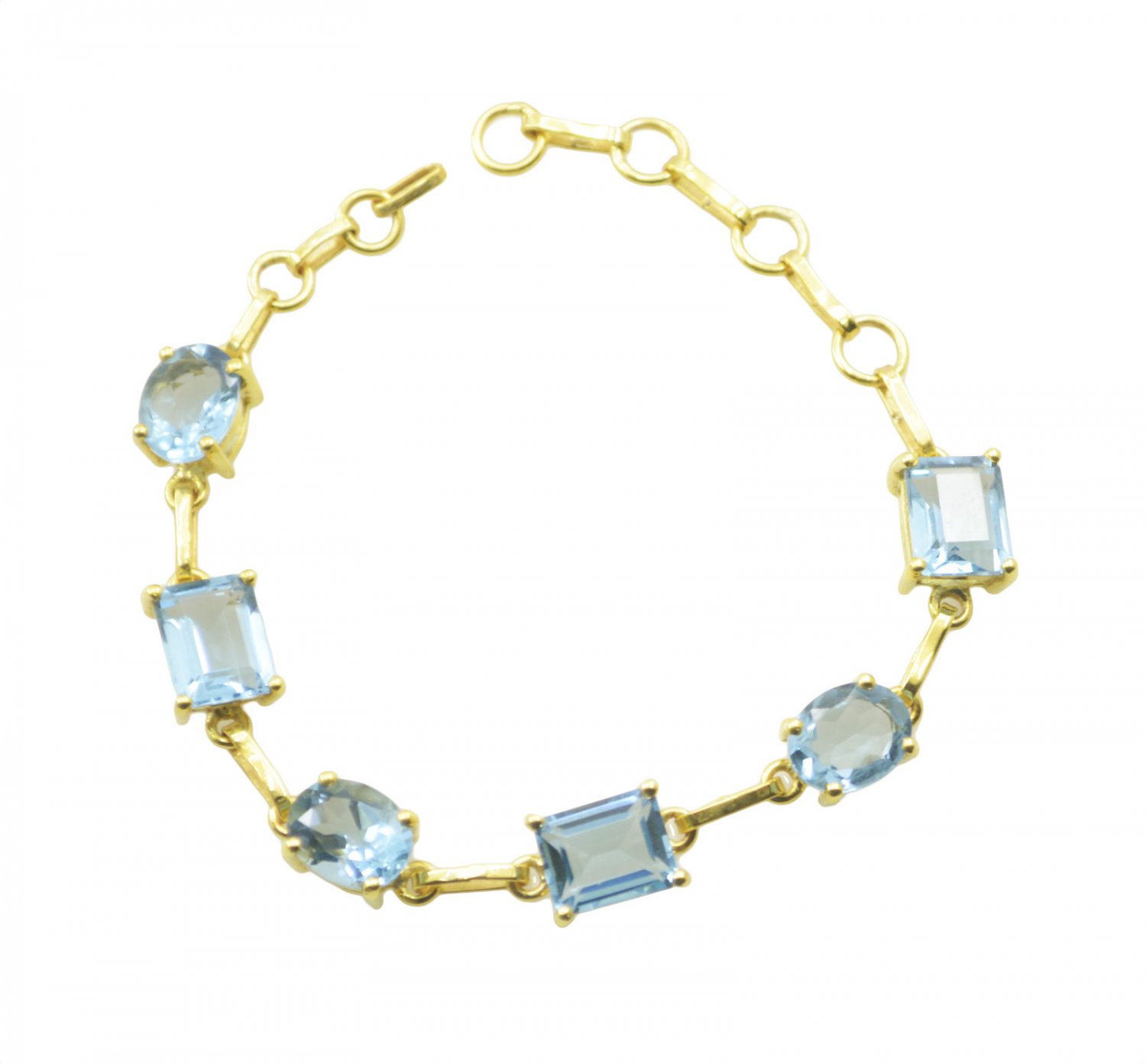 gorgeous Tanzanite CZ Gold Plated Blue Bracelet genuine suppiler US gift