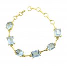 gorgeous Tanzanite CZ Gold Plated Blue Bracelet genuine suppiler US gift