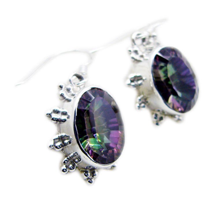 attractive Mystic Quartz 925 Sterling Silver Multi Earring genuine suppiler US