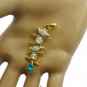 fine-looking blue topaz cz Gold Plated Blue Pendent Glass jewelry US
