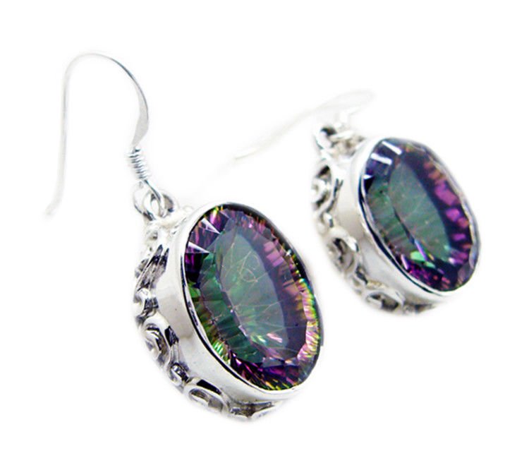 enticing Mystic Quartz 925 Sterling Silver Multi Earring Natural supply US