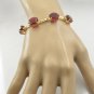 attractive Ruby CZ Gold Plated Red Bracelet Natural exporter US gift