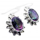 appealing Mystic Quartz 925 Sterling Silver Multi Earring genuine jewellery US