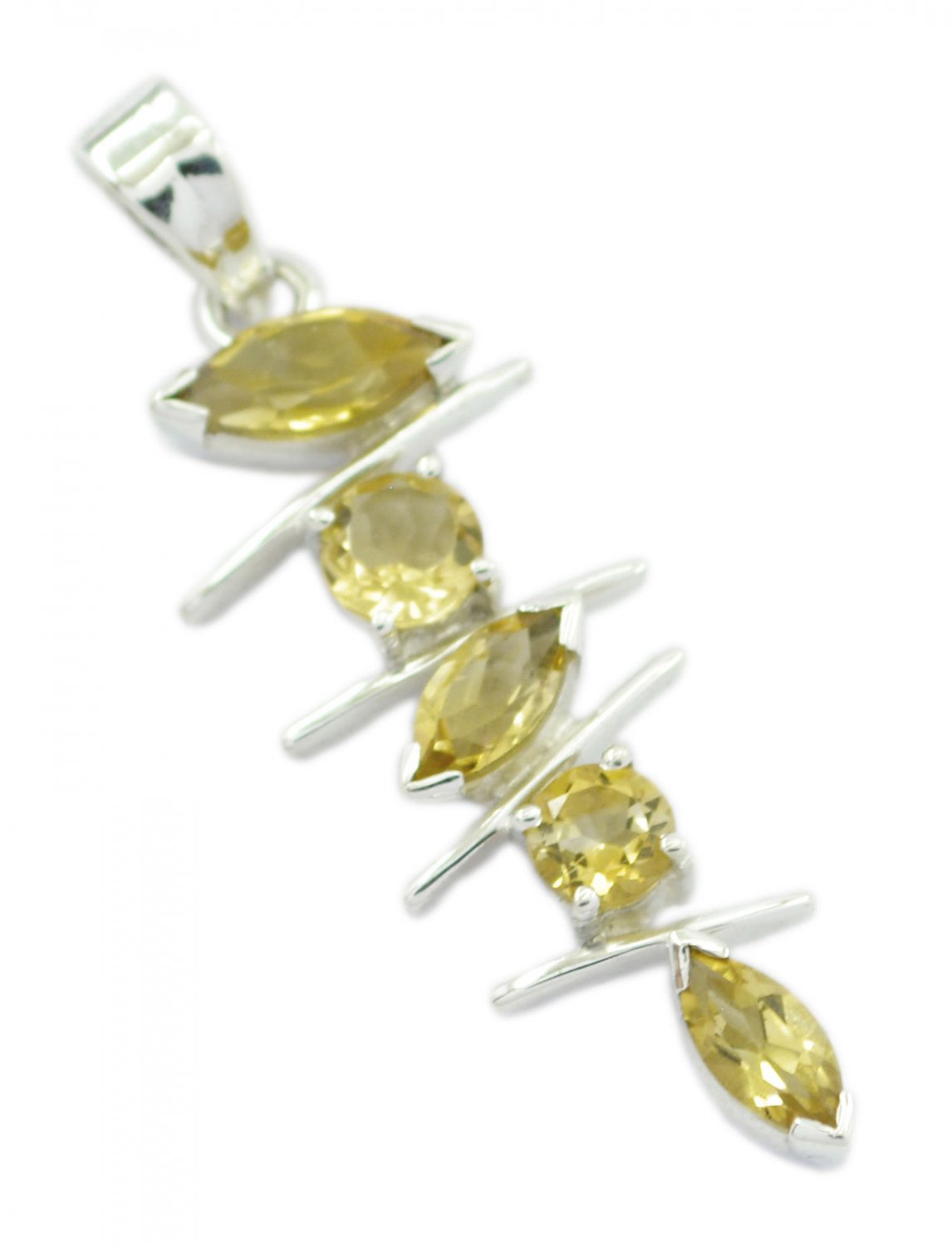 splendiferous Citrine 925 Sterling Silver Yellow Pendant genuine exporter US