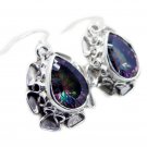 splendid Mystic Quartz 925 Sterling Silver Multi Earring genuine handcrafted US