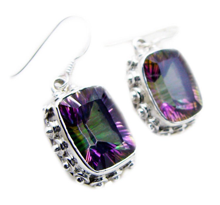 resplendent Mystic Quartz 925 Sterling Silver Multi Earring genuine supply US