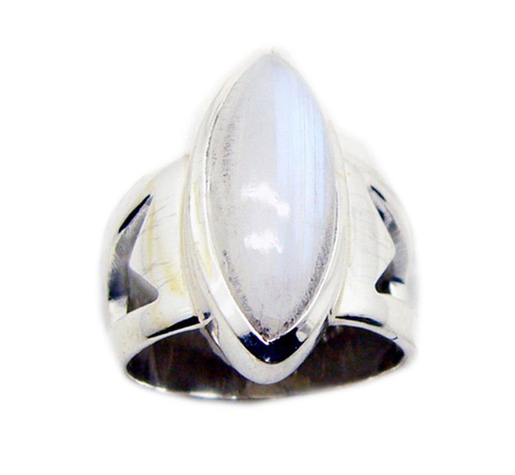resplendent Rainbow Moonstone 925 Sterling Silver White Ring Natural regular US