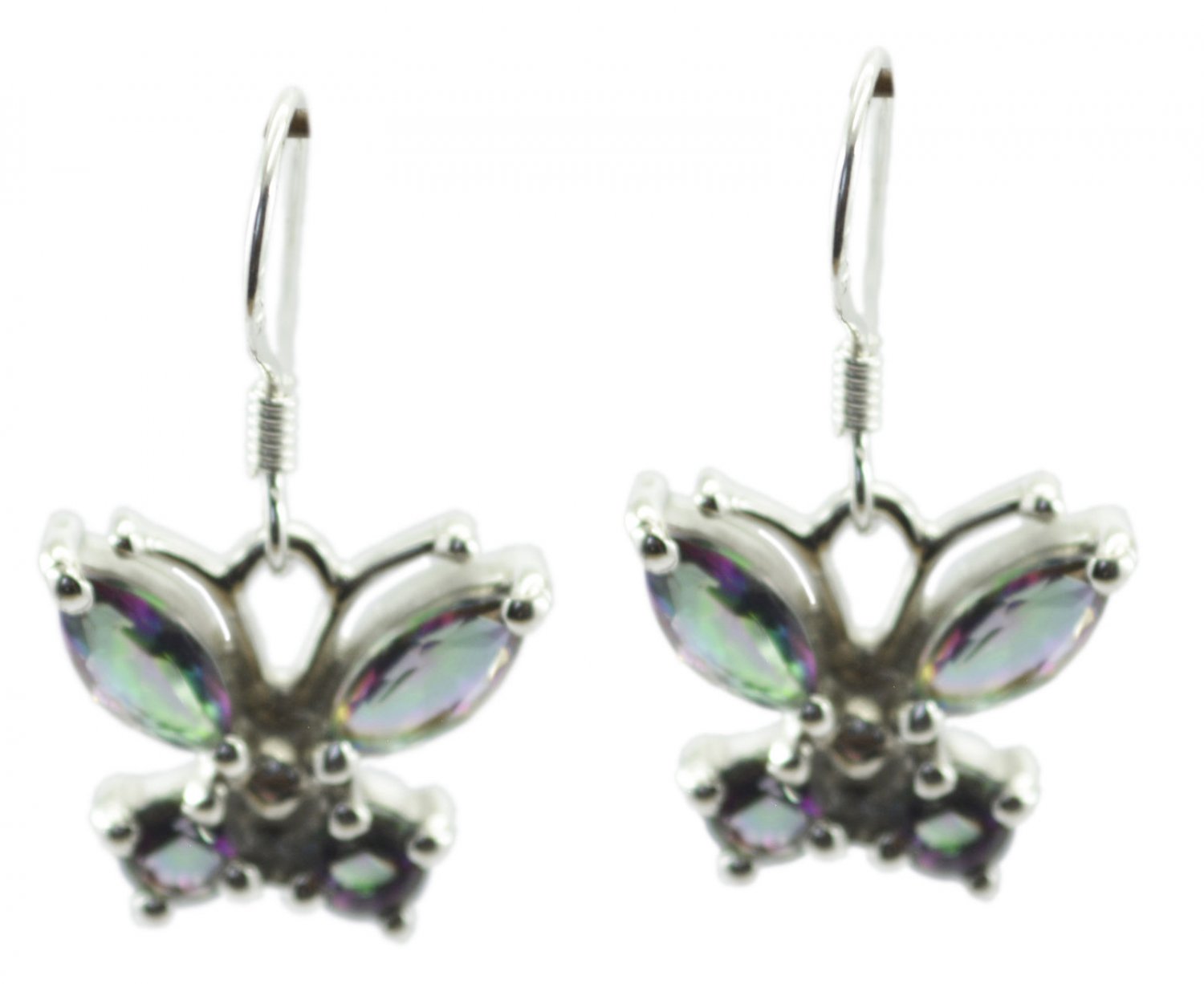 bewitching Mystic Quartz 925 Sterling Silver Multi Earring genuine jaipur US