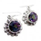 handsome Mystic Quartz 925 Sterling Silver Multi Earring Natural handmade US