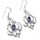 resplendent Amethyst 925 Sterling Silver Purple Earring genuine indian US