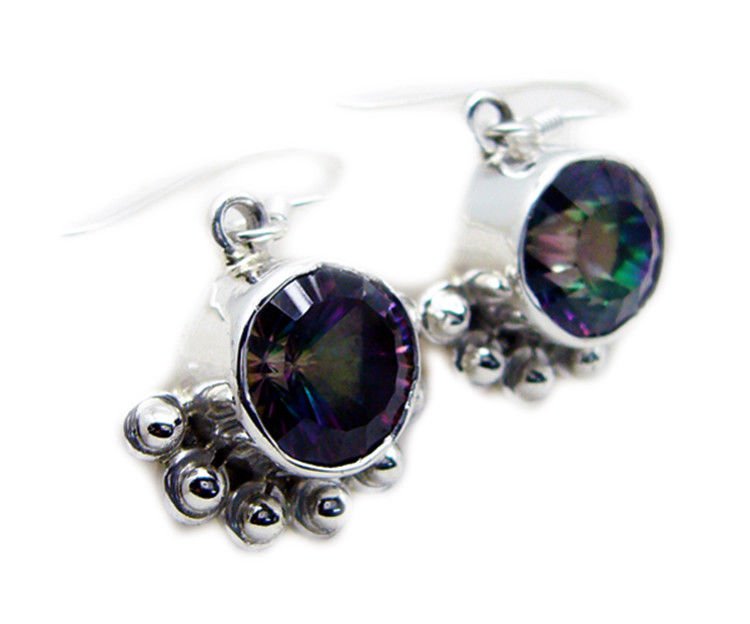 exquisite Mystic Quartz 925 Sterling Silver Multi Earring Natural jaipur US