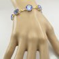 grand Blue Shappire CZ Gold Plated Blue Bracelet Natural easily US gift