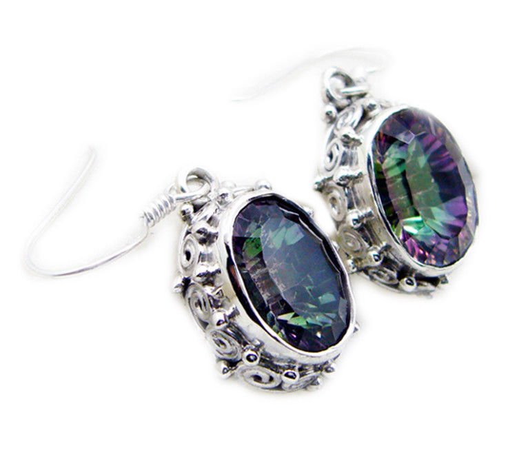 fascinating Mystic Quartz 925 Sterling Silver Multi Earring genuine usually US