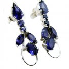 grand Iolite 925 Sterling Silver Blue Earring genuine handmade US