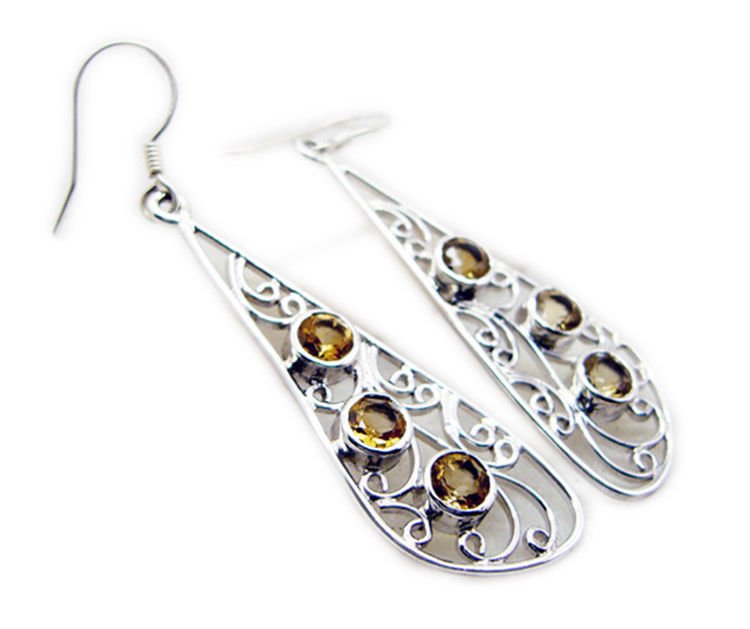 splendid Citrine 925 Sterling Silver Yellow Earring Natural supplies US