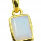 pleasing Fire Opal CZ Gold Plated White Pendant Fashion india US