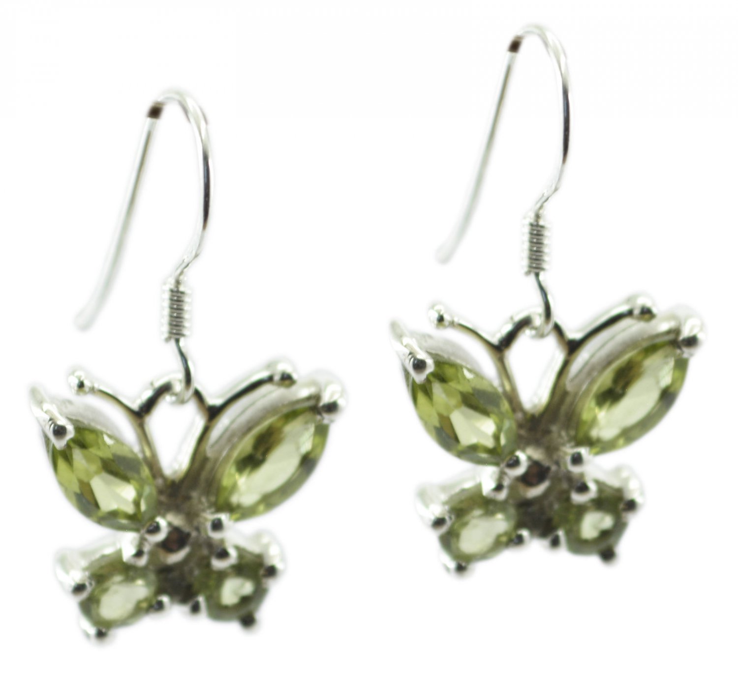 appealing Peridot 925 Sterling Silver Green Earring genuine jewellery US