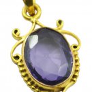 bewitching Amethyst CZ Gold Plated Purple Pendant Glass supply US