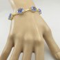fine Blue Shappire CZ Gold Plated Blue Bracelet genuine usually US gift