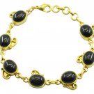 attractive Black Onyx Gold Plated Black Bracelet genuine supply US gift