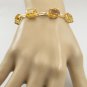 inviting Citrine CZ Gold Plated Yellow Bracelet Natural freely US gift